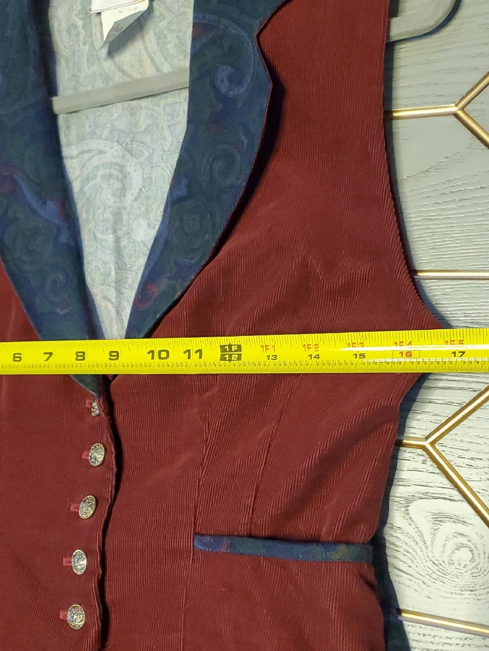 Vintage Lanz Dresses Corduroy Cotton Burgundy Sleeveless Dress. Made In USA. 4. - Picture 10 of 15